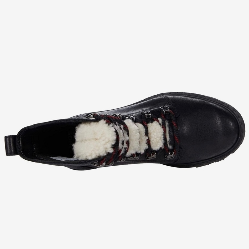 Sorel Lennox Lace Cozy Black Sherpa Waterproof Boots Women’s size 11 NO BOX - Picture 2 of 7